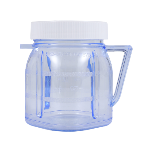 For Blender Replacement Parts, 4937 Mini Osterizer Jar Accessory, Cup Plastic Jars with Lids (1 Pack)