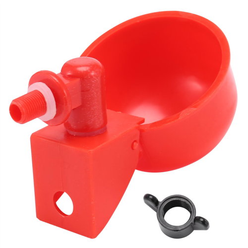 6PCS Chicken Watering Cup Automatic Filling Waterer Poultry Drinking Bowl Thread Feeder for