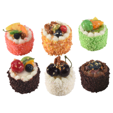 6 piezas de pastel de simulación artificial, modelo realista de cupcake, pan y postre, accesorio de fotografía para decoración del hogar.