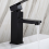 Rubinetto per lavabo da bagno, acqua calda e fredda, nero opaco 2