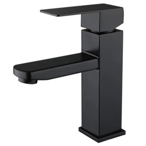 Rubinetto per lavabo da bagno, acqua calda e fredda, nero opaco