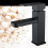 Rubinetto per lavabo da bagno, acqua calda e fredda, nero opaco 3