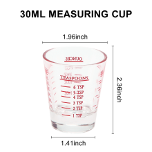6-teiliges Messbecherset für Espresso, Schnapsglas, Flüssigkeiten, schwere Weine, 26-teiliges Messset, 1 oz, 6, 2 EL, 30 ml