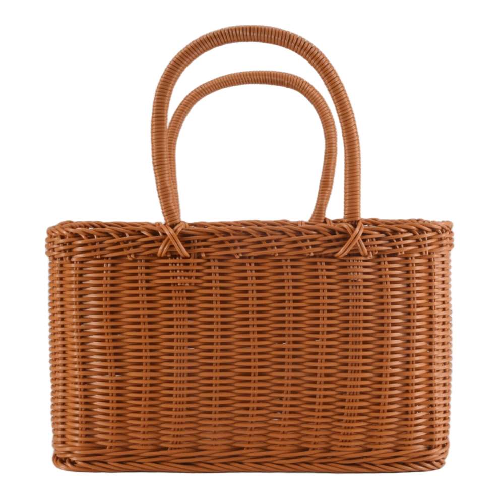 Home Shopping Basket Hand Vegetable Decorative Woven Flower Arrangement Imitating Rattan Picnic Bag Exogio