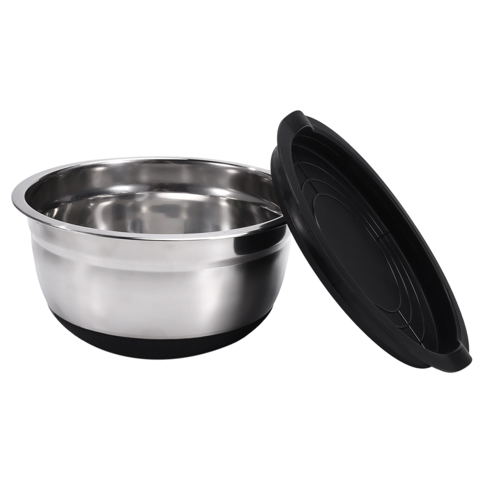 Stainless Steel Mixing Bowls Salad Bowl Non-Slip Stackable Serving With Airtight Lids For Kitchen Cooking Baking,Et Exogio
