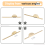 Kitchen Pulls Cabinet Handle Brushed Brass Wardrobe Handles Closet -Gold Large 9