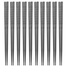 Juego de palillos de fibra de vidrio reutilizables y aptos para lavavajillas, ideales para inauguración de casa, restaurante (10 pares)