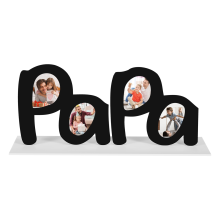 Cadre photo pour la fête des pères, cadeau de la part de sa fille, cadeau d'anniversaire pour papa, support photo pour papa, cadeau - Noir