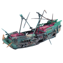 Großes Aquarium-Schiffswrack-Dekor-Boot-Kunststoff-Set, Harz-Schiff, Aquarium-Ornamente für Zubehör