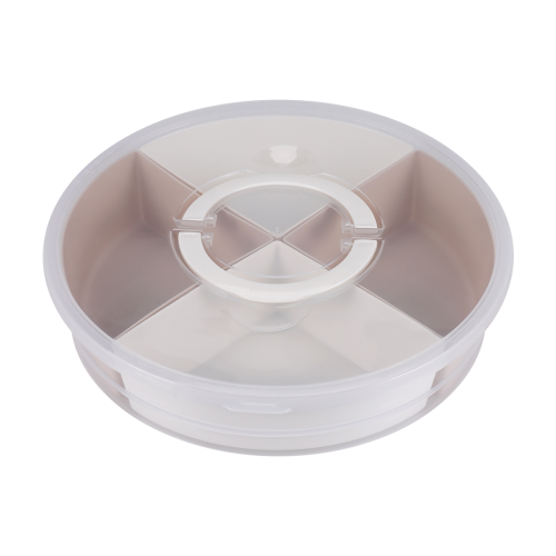 4-Compartment Vegetable Tray Snack Storage Box with Lid Fruit Bowl 1