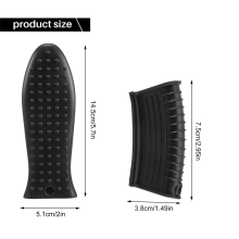 Cast Iron Skillet Handle Covers Set Non-Slip Silicone Pot Holder Resistant for Kitchen Pans Griddles Cookware Black