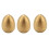 3Pcs Stainless Steel Pepper Shaker Egg Shaped Salt Set Kitchen Tool,Gold 7