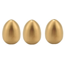 3-teiliges Pfefferstreuer-Set aus Edelstahl in Eiform, Salz-Set, Küchenwerkzeug, Gold