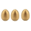 3Pcs Stainless Steel Pepper Shaker Egg Shaped Salt Set Kitchen Tool,Gold 1