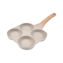Egg Pan Omelette Pan, 4-Cup Nonstick Frying Cooker Skillet for Breakfast, Pancake, Plett, Crepe