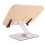Book Stand for Reading, Adjustable Bracket with 360 Rotating Base & Page Clips, Foldable Desktop 7