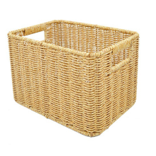 Aufbewahrungskorb, handgewebt, Rattan, geflochten, für den Schreibtisch, Organisationsbox für verschiedene Artikel, Anordnung, Nesting L
