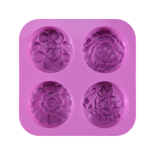 Flower Silicone Soap Molds, Homemade Mold, Muffin, Pudding, Jelly, and Cheesecake(1Pcs)