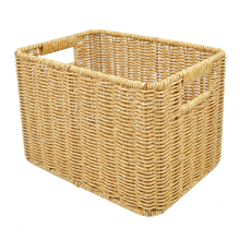 Aufbewahrungskorb, handgewebt, Rattan, geflochten, für den Schreibtisch, Organisationsbox für verschiedene Artikel, Anordnung, Verschachtelung, S