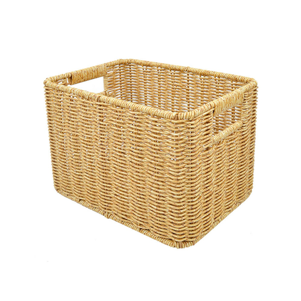 Exogio Storage Basket Hand-Woven Rattan Wicker Desktop Organizing Box Various Item Arrangement Nesting S