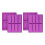 4PCS Rectangle Silicone Mold Energy Bar Maker Chocolate Cornbread Cheesecake Soap Mould 10