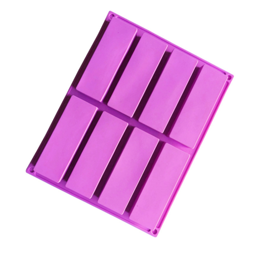 4PCS Rectangle Silicone Mold Energy Bar Maker Chocolate Cornbread Cheesecake Soap Mould 2