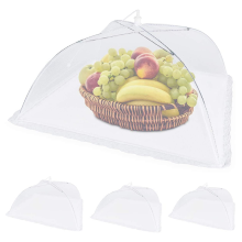 Confezione da 4 coperture per alimenti in rete - Tenda riutilizzabile e reti da 14 pollici/16 pollici/17 pollici