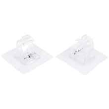 26PCS Gardinenstangen ohne Bohren Stangenhalterungen Haken Nagelfrei Verstellbarer Stick auf transparenten Haken