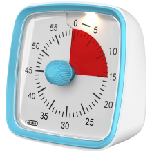 Temporizador visual con luz nocturna, cuenta regresiva de 60 minutos para niños y adultos, herramienta de gestión del tiempo (azul)