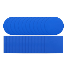 50 selbstklebende PVC-Pool-Flicken, Reparaturset, quadratisch, rund, Luftmatratze für Pools, Boote, aufblasbare Produkte