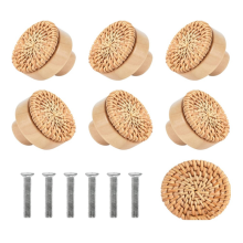 10 pezzi Pomelli in legno di faggio, pomelli per cassetti, maniglie per mobili, maniglie per ante di armadietti da cucina, 30 mm