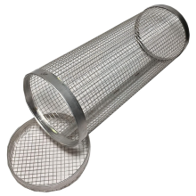 Rejilla de acero inoxidable para barbacoa, cilindro ahumador, cubo para fogatas, camping, picnic, 30 cm