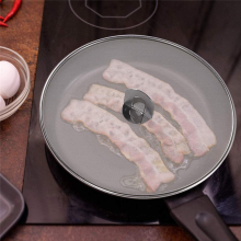 3 protectores contra salpicaduras para cocinar: sartén de acero inoxidable para freír grasa, sin suciedad de aceite.
