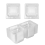 100Pcs Single Individual Cake Boxes Dessert Containers Cheesecake Stackable Square Clear Food 1
