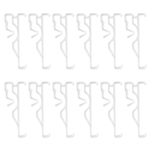 Clips de cenefa, clips de plástico transparente para persianas, persianas ocultas horizontales (12 piezas)