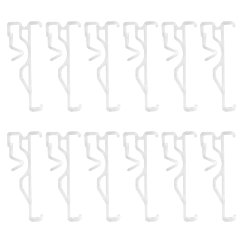 Valance Clips, Clear Plastic Clips for Blinds, Hidden Window Blind Horizontal (12 PCS)