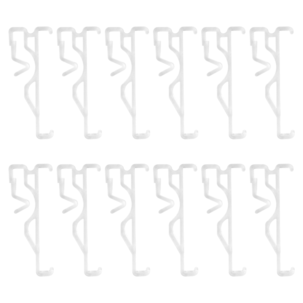 Valance Clips, Clear Plastic Clips For Blinds, Hidden Window Blind Horizontal (12 Pcs) Exogio