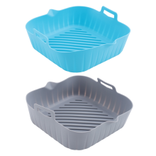 2Pcs Large Air Fryer Silicone Liner Pot Reusable Basket Heat Resistant Non-Stick Liners Mats Bowl