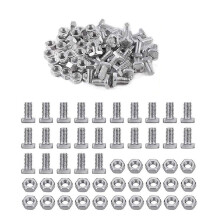 50 Sets Gewächshausmuttern und -schrauben, abgeschnittener Kopf, Aluminium, für den Gewächshausbau, Reparatur, wasserdicht, universell