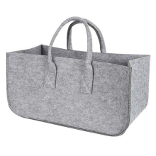 Accessoire Dekoration Stilvolle Aufbewahrungstasche Zeitung Picknick Kleidung Filz Brennholz Shopping Reisekorb Hellgrau