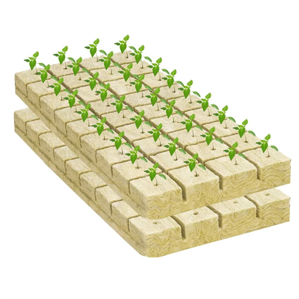 50Pcs Stonewool Hydroponic Grow Media Cubes Plant Soilless Substrate Seeded Rock Wool Plug Seedling Block Exogio