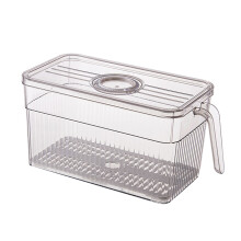 Kühlschrank-Aufbewahrungsbox, Zeitmessung, hält frische Lebensmittel-Organizer mit Griff, transparentes Material, Fotofarbe