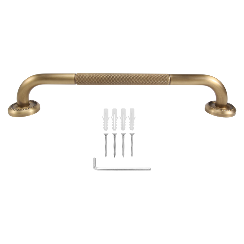 Bathtub Grab Bar Antique Brass Rail Armrest Handle Toilet Elderly Handrail Wall Mounted Exogio