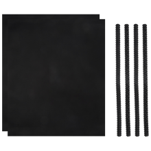 4 protectores de silicona para rejilla de horno, color negro, + 2 alfombrillas antiadherentes para mantener la limpieza y proteger.