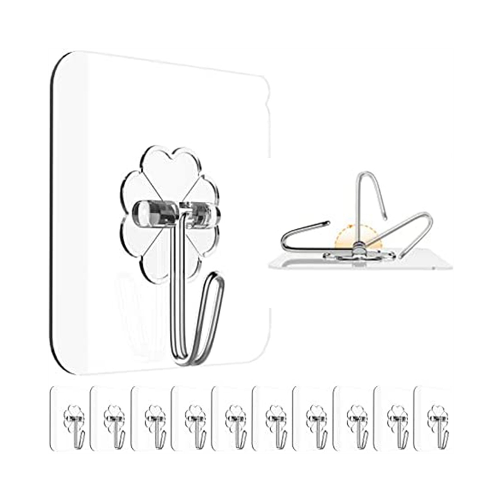 Adhesive Hooks for Hanging Heavy Duty - 12 Pack Wall 13Lb(Max), Sticky Waterproof, Hangers-image-OPC-PJSBVQ8-NEW