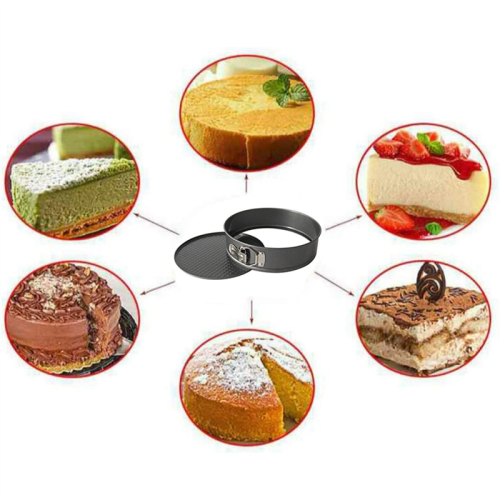 Round Leakproof Baking Cake Pan with Tin Mold Removable Bottom (9 Inches) 2
