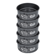 Cake Pan Set - Pack Of 5 Nonstick Round Baking Pans with Removable Bottom, for Mini Cheesecakes