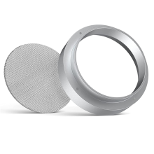Anillo dosificador de café de 51 mm, anillo de aluminio con filtro de disco, tamiz de acero inoxidable para espresso para portafiltro