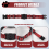 Collier réfléchissant pour chien Airtags - Réglable et robuste - Rouge 5