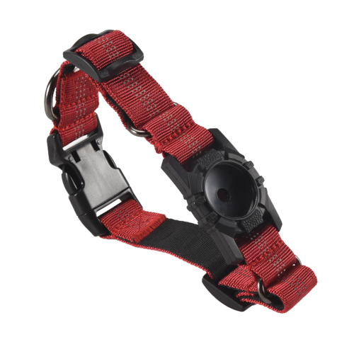 Collier réfléchissant pour chien Airtags - Réglable et robuste - Rouge 1
